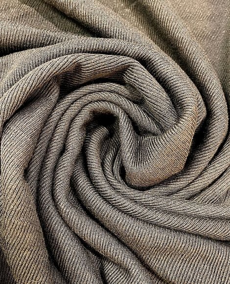 Трикотаж рубчик меланж коричневый
