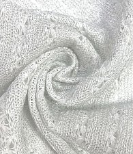 Ажур-трикотаж с напыл.белый\серебро